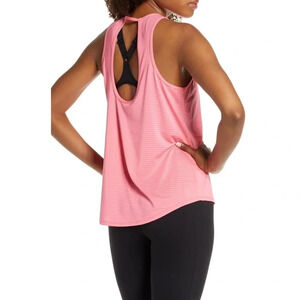 Zella Yogista Sheer Open Back Tank Top Workout Tee